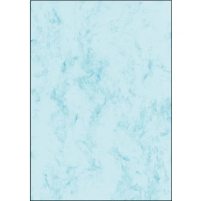 Afbeelding van Designpapier Sigel A4 90grs marmer blauw pak 100 vel