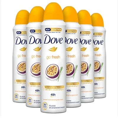 Afbeelding van 6x Dove Deospray Passievrucht &amp; Citroengras 150 ml