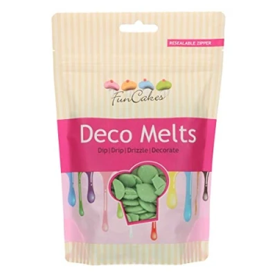 Afbeelding van FunCakes Deco Melts Smeltsnoep Groen 250g