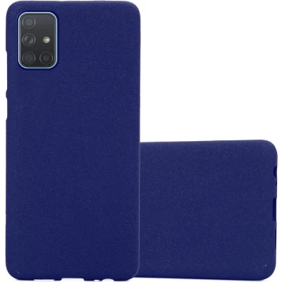 Afbeelding van Cadorabo Hoesje geschikt voor Samsung Galaxy A71 4G in FROST DONKER BLAUW Beschermhoes gemaakt van flexibel TPU silicone Case Cover