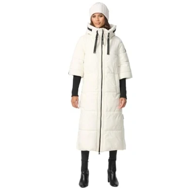 Afbeelding van Navahoo B988 Warme gewatteerde winterjas voor dames met capuchon, Gebroken wit