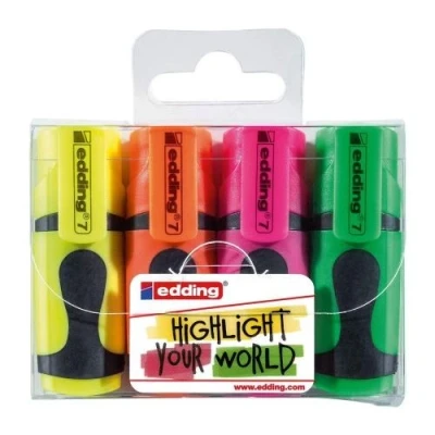 Image de Set de Mini surligneurs Edding Pastel 4 pcs