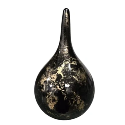 Afbeelding van Urn Druppel Glas Zwart, Goud 200ml