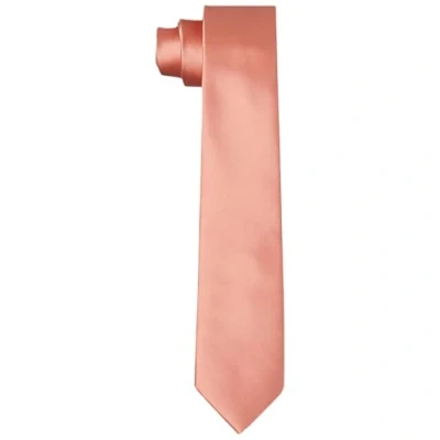 Afbeelding van DonDon Handgemaakte stropdassen voor heren, zijdelook, 6 cm, Zalm