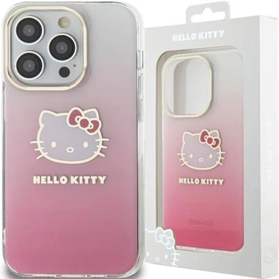 Afbeelding van Hello Kitty IML Gradient Electrop Hoofdhoes voor iPhone 13 Pro / roze