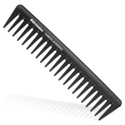 Afbeelding van Störtebekker® Hoogwaardige stylingkam voor heren, dikke carbon haarkam antistatische kam 19 cm, haar en baard, een perfecte afwerking