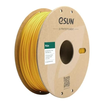 Afbeelding van eSUN PLA+ filament 1,75 mm, 3D printerfilament PLA Plus, dimensionale nauwkeurigheid +/ 0,03 1 kg spoel (2,2 lbs) printfilament voor printers, donkergeel