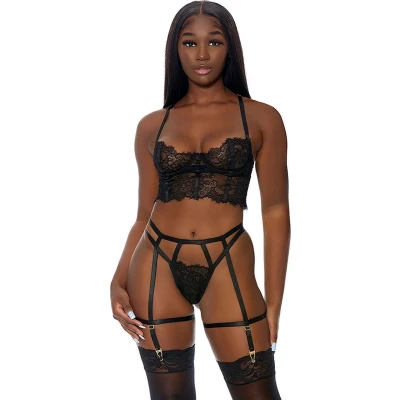 Afbeelding van Forplay Blooming Beauty Lingerie Set emerald S