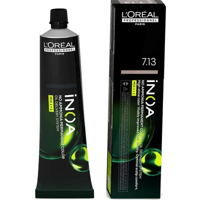 Afbeelding van Permanente Kleur L&#039;Oreal Professionnel Paris Inoa Color Nº 7.13 Gouden Asblond (60 g)