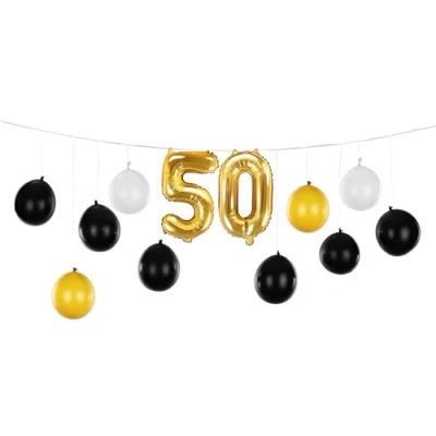 Afbeelding van Ballonslinger 50 jaar zwart goud