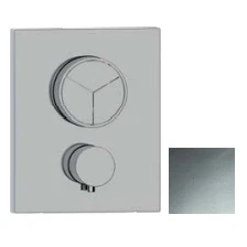 Afbeelding van SB Push Square Inbouw thermostaatkraan met drukknop 3 weg omsteller en volumeregelaar chroom 1208955132