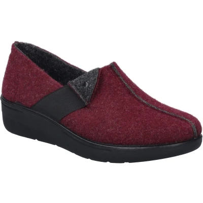 Afbeelding van Josef Seibel Instappers, Dames, Maat: 39, Bordeaux Vilten schaapswol