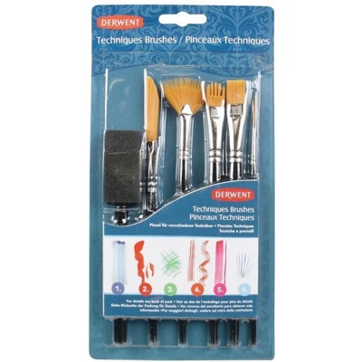 Afbeelding van Derwent Techniques Kwasten Set 6 stuks