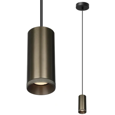 Afbeelding van Artdelight Hanglamp Milano 1 lichts 15 cm metallic brons