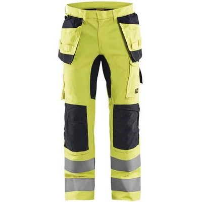 Image de Pantalon multinormes inhérent stretch jaune fluorescent/marine