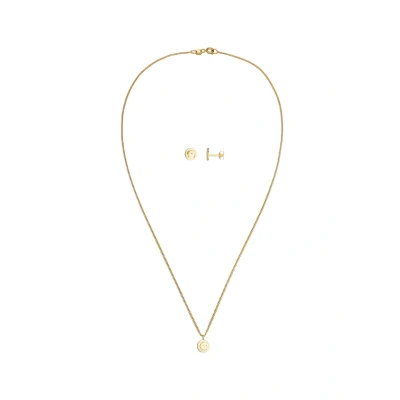 Afbeelding van Elli Jewelry SET Design Oorbellen goldcoloured, Dames, Maat: 45, Gold coloured
