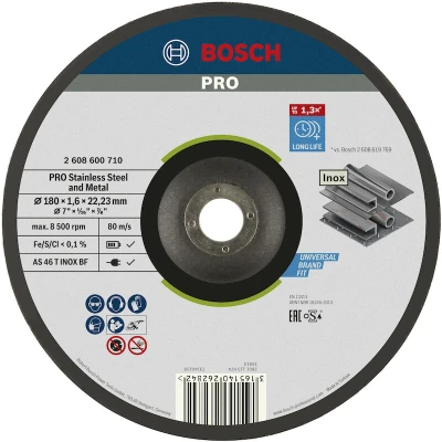 Image de BOSCH 2608600710 disque à tronçonner curved Expert pour Inox Rapido AS 46 T, 180 x 16 mm