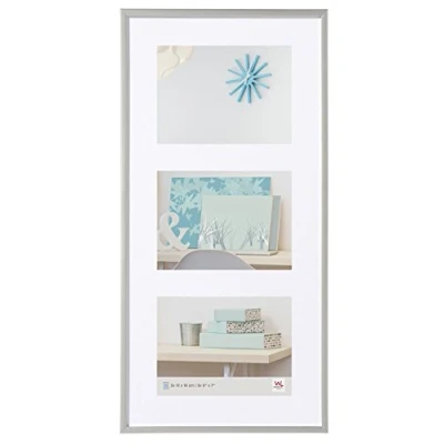 Image de walther design cadre photo argent 3x 13x18 cm galerie avec passe partout, plastique New Lifestyle KV338S