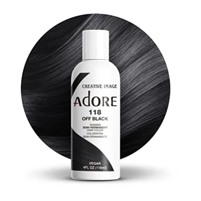 Image de Adore Coloration capillaire semi permanente brillante 118 Noir cassé