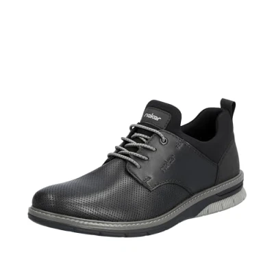Afbeelding van Rieker 14450 mocassinheren, zwart.