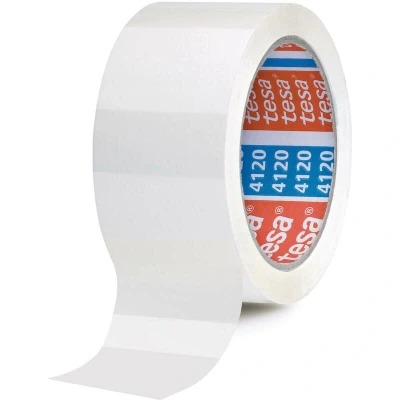 Afbeelding van TESA 4120 pvc verpakkingstape wit 50mm x 66m 04120 00022 00