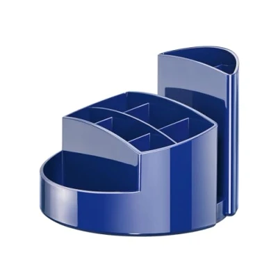 Afbeelding van Pennenbak HAN Rondo 9 vaks hoogglans blauw