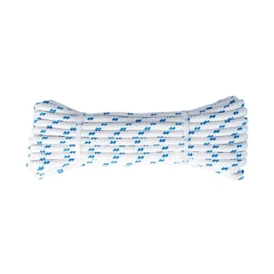 Afbeelding van Antica Corderia Marra 6 mm nautische vlecht in 10 m streng, wit met blauwe markering