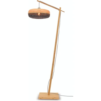 Afbeelding van GOOD&amp;MOJO Vloerlamp Palawan BamboeZwart 68x40x176cm