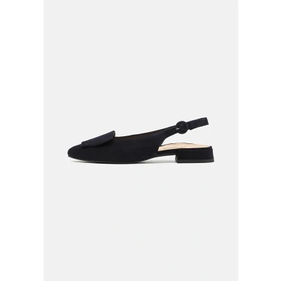 Afbeelding van Paul Green Slingback ballerina ́s, Dames, Maat: 35.5, Dark blue Veloursleer