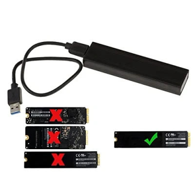 Afbeelding van KALEA INFORMATIQUE Externe behuizing compatibel voor SSD Mac Air 2012 naar USB3 (USB 3.0 SUPERSPEED) in 8+18 pinnen (A1466 A1465 MD223 MD224 MD231 MD232)