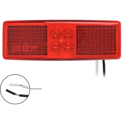 Afbeelding van Pro Plus Markeringslamp Contourverlichting 110 x 40 mm 12 en 24 Volt LED Rood