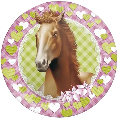 Afbeelding van Borden Pink Pony Paarden 23cm 8 stuks