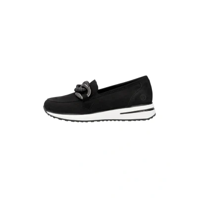 Afbeelding van Remonte Loafer Instappers, Dames, Maat: 36, Schwarz Veloursleer
