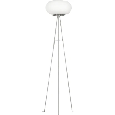 Afbeelding van EGLO Optica Vloerlamp 2 Lichts Nikkel Mat Wit