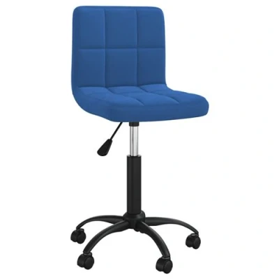Afbeelding van vidaXL Eetkamerstoel draaibaar fluweel blauw