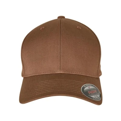 Image de Flexfit Casquette de baseball unisexe Wooly Combed sans fermeture pour homme et enfant unisexe, Coyote/marron, S M