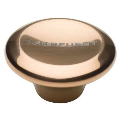 Afbeelding van Le Creuset Knop Signature Rond in RVS 4,7cm Koperkleurig