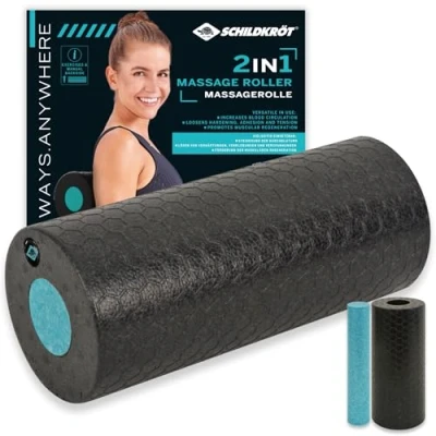 Afbeelding van Schildkrot Fitness 2 in 1 massageroller Zwart en Blauw