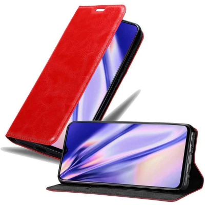 Afbeelding van Cadorabo Hoesje geschikt voor Oppo R17 PRO in APPEL ROOD Beschermhoes met magnetische sluiting, standfunctie en kaartvakje Book Case Cover Etui