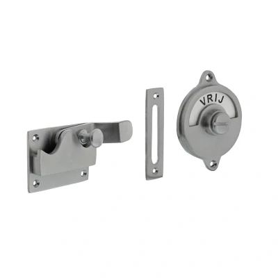Afbeelding van Intersteel Living toiletgarnituur toilet overslag met bocht (Mat chroom) 0017.370005 Onlinedeurenkopen.nl