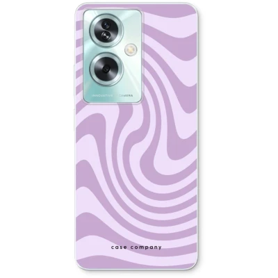 Afbeelding van Case Company® hoesje geschikt voor Oppo A79 Swirl Paars Soft Cover Telefoonhoesje Bescherming aan alle Kanten en Schermrand