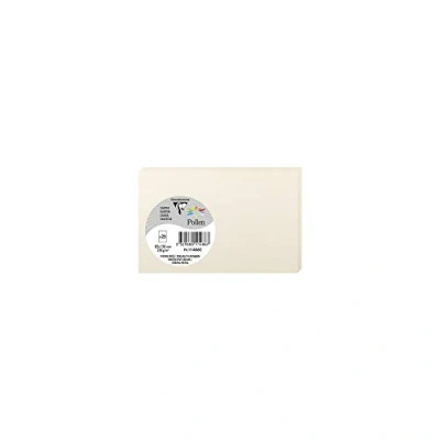 Afbeelding van Clairefontaine Pollen Mat parel ivoor 82 x 128 mm 210 g/m² 25 kaart(en) ansichtkaarten