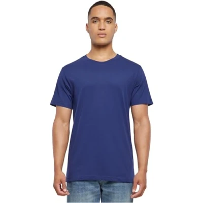 Image de Build Your Brand T shirt à col rond pour homme, Bleu marine pastel, M