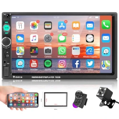 Afbeelding van Hodozzy autoradio 2 Din met touchscreen 7 inch voor auto, handsfree, Bluetooth