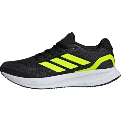 Afbeelding van adidas Performance Runfalcon 5 Hardloopschoenen neutraal, Heren, Maat: 41 1/3, Core black lucid lemon cloud white Textiel/ synthetisch