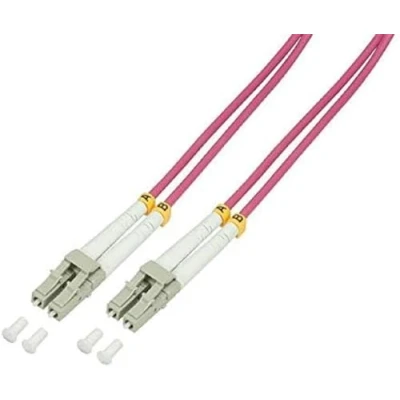 Image de LogiLink Cordon de raccordement LC/UPC multimode (M) pour 50 m fibre optique duplex / 125 microns OM4 sans halogène violet