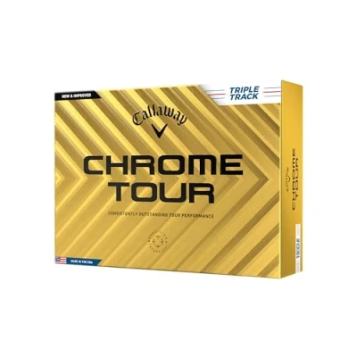 Afbeelding van Callaway Chrome Tour Trpltrk Golfballen Doos 12 Eenheden Goud