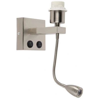 Afbeelding van QAZQA Moderne wandlamp staal met flexarm Brescia Combi