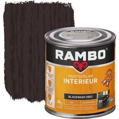 Afbeelding van Rambo Interieur Lak Transparant Mat Blackwash 0802 0,25 liter