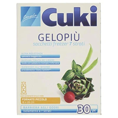 Afbeelding van Cuki Geloplus diepvrieszakken, 7 kleine lagen, 18 x 28 cm, 1,5 l, 1 verpakking van 30 stuks